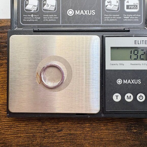 VTG Sterling Silver 925 Blue Cubic Zirconia Channel Set Statement Ring Size 6 - Picture 8 of 10